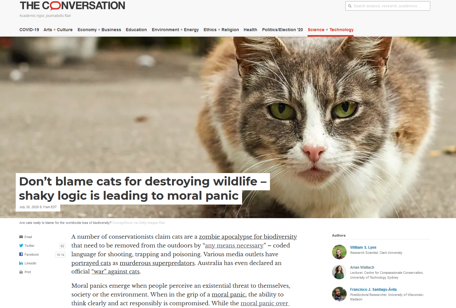 Screenshot_2020-12-28 Don't blame cats for destroying wildlife – shaky logic is leading to moral panic