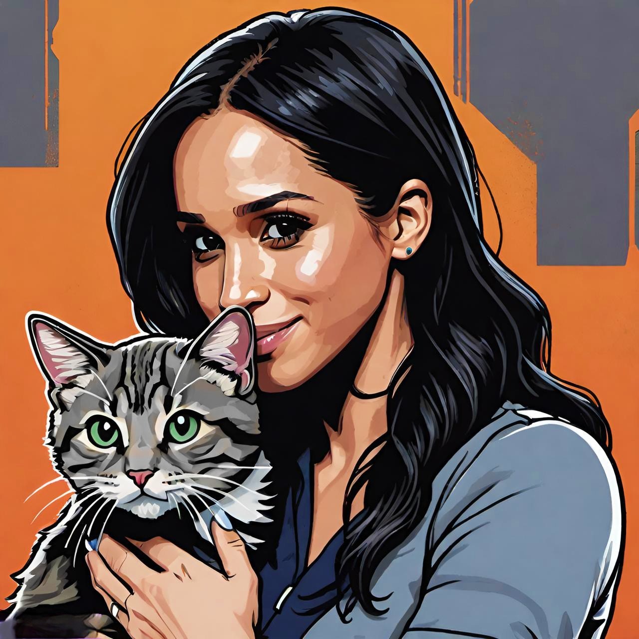 Buddy and Meghan Markle