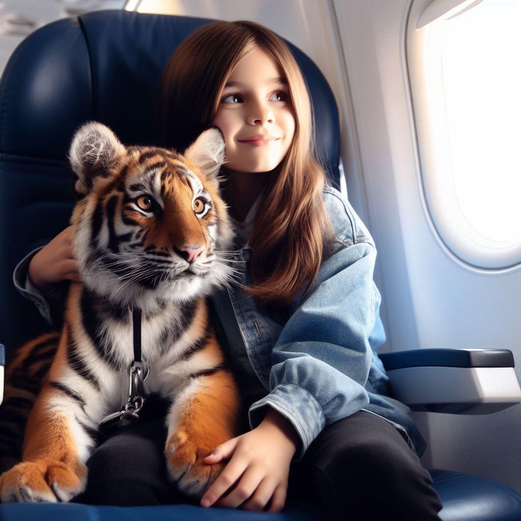Emotional support tiger