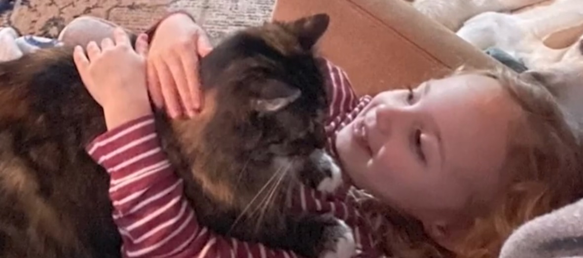 Feefee with granddaughter